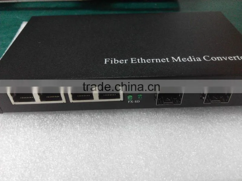 2SFP 4RJ45 Media Converter