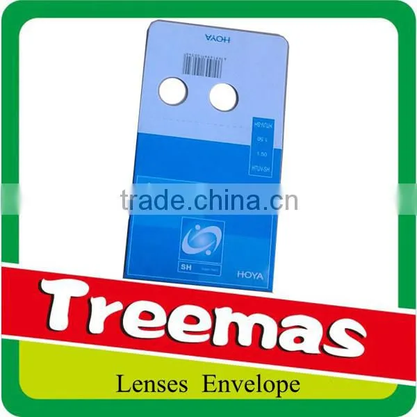 Lenticular aspherical lens envelope packing for lens with holes for sticker/ small paper pouch for optician made in China