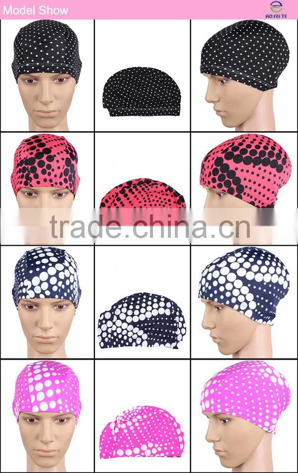 Express alibaba lycra swimming cap funny swimming cap, waterproof swimming cap