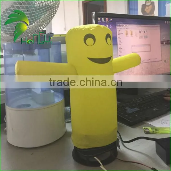 Professional Yellow Mini Inflatable Air Dancers With Smile Printing