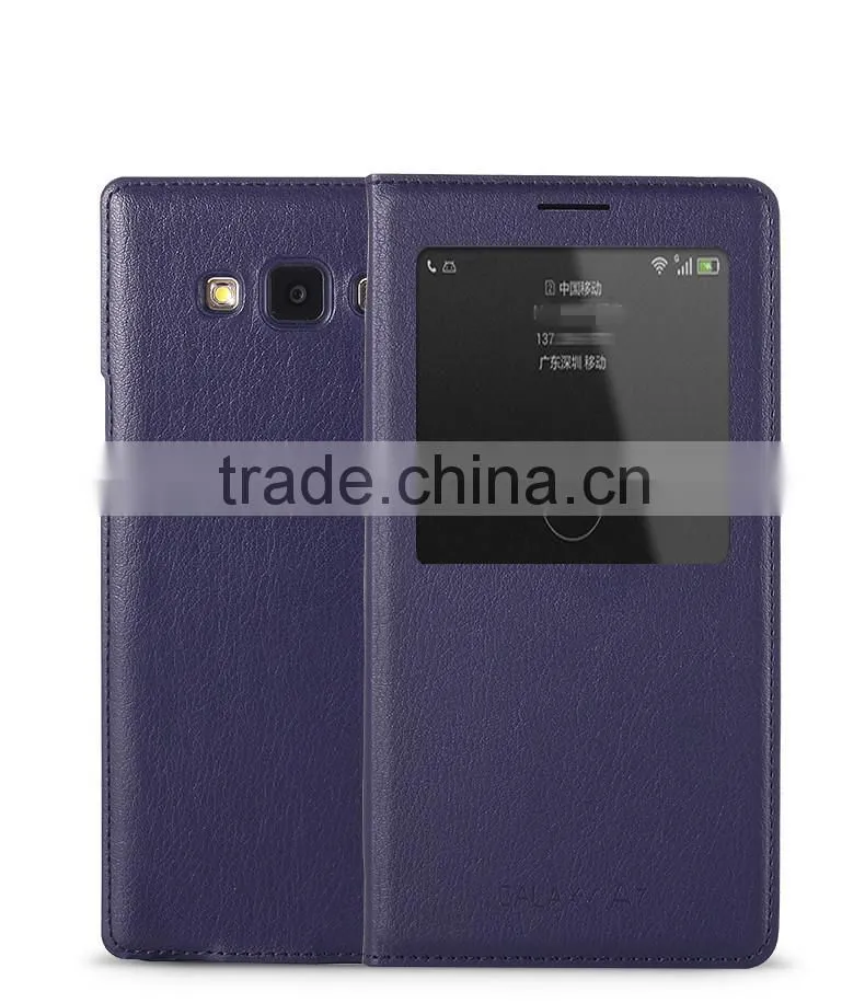 Bulky Buy From China Smart Front Window Leather Case Flip Phone Case For Samsung A7/A8