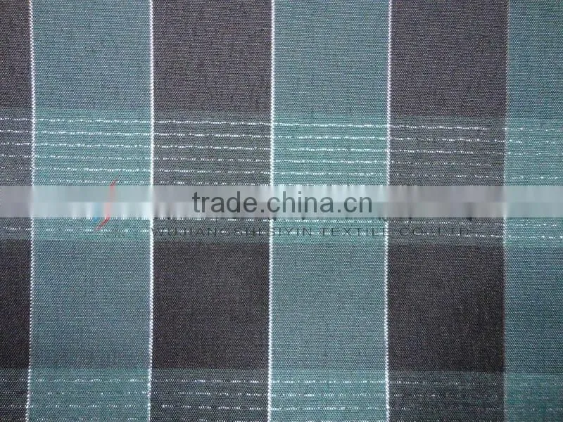 Yarn Dyed Green Check Flashy Yarn Fabric