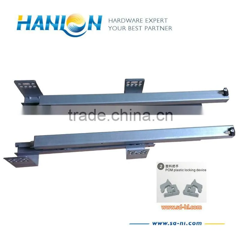 Soft closing kitchen cabinet drawer rail
