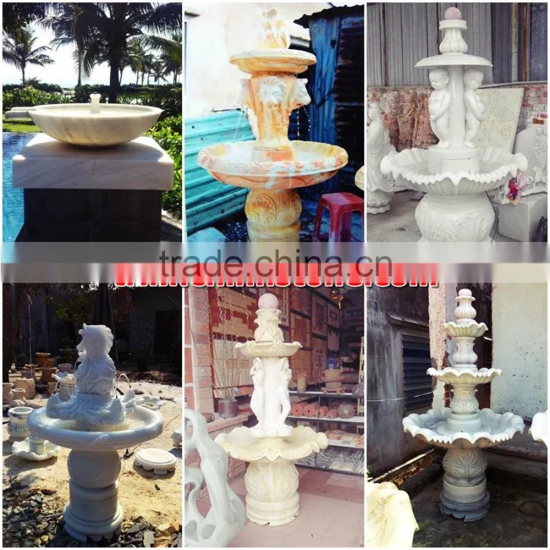 Outdoor woman fist marble fountain hand carved stone sculpture for garden hotel restaurant