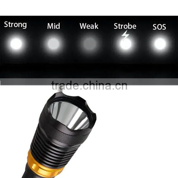 5 mode IP68 deep sea super bright diving equipment cree led diving led flashlights