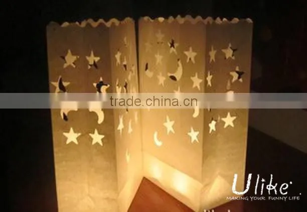 fireproof paper candle bags Printed luminary candle bags