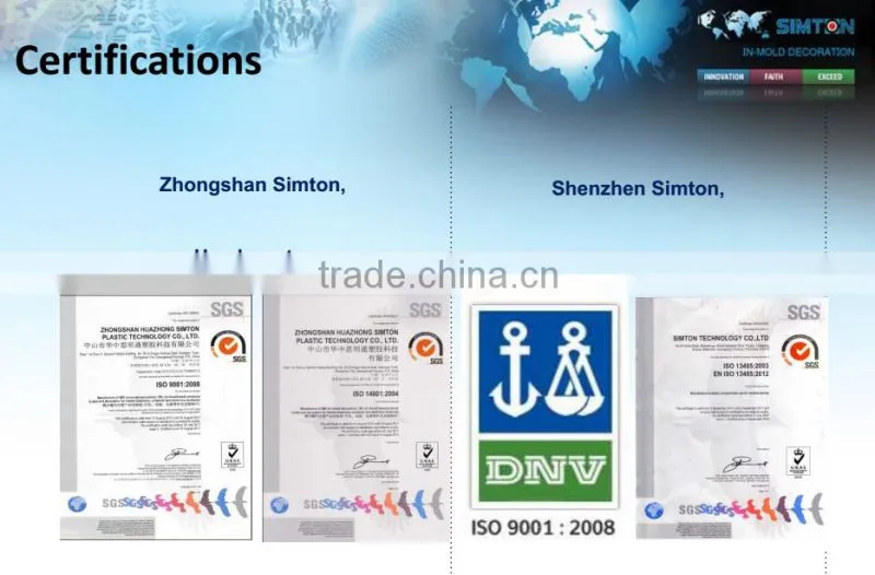 Hot selling good quality IML/IMD custom for home appliance accessory
