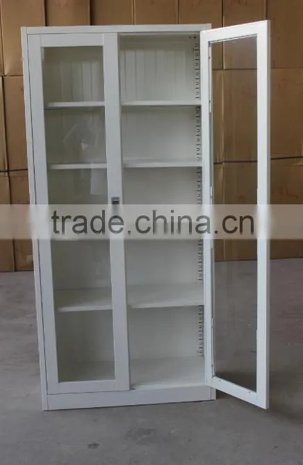 Steel glass door chemical storage cabinet / cheap storage cabinet