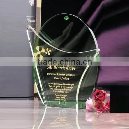 high quality k9 crystal golf award plaque ,crystal golf trophy