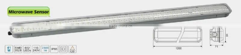 IP65 41W LED Tri-Proof Fluorescent Lamp with SMD3528