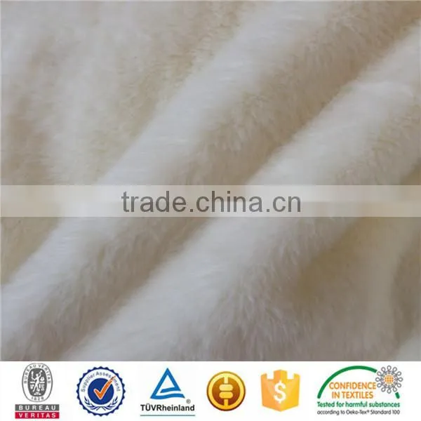 100%polyester 7mm pile long plush high pile imitation rabbit fur fabric