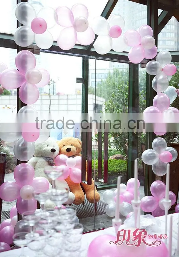 Wholesale 2014 good quality Colourful wedding lighted Party decoration Balloons 12inch 3.2g bead light advertiseme latex balloon