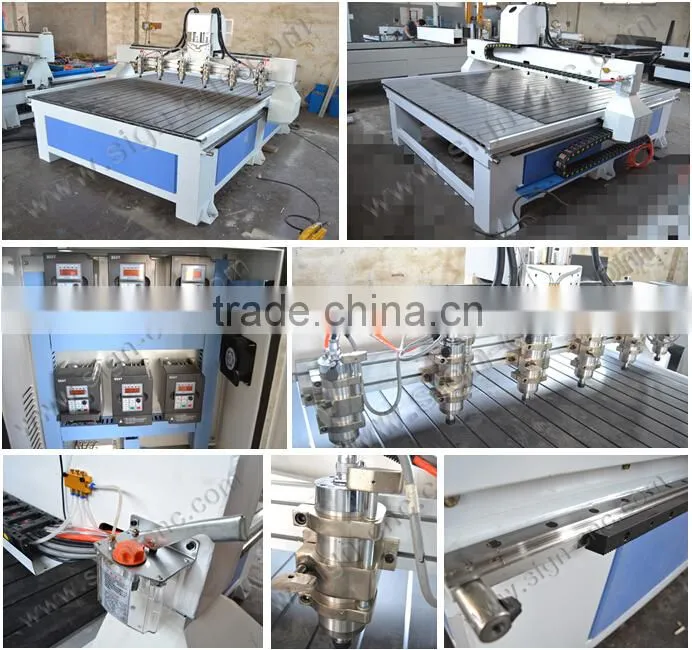 Woodworking 3d cnc router cnc wood carving machine 6 heads spindle