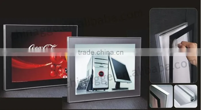 Slimline led lightbox magnetic lightbox backlit photo frame