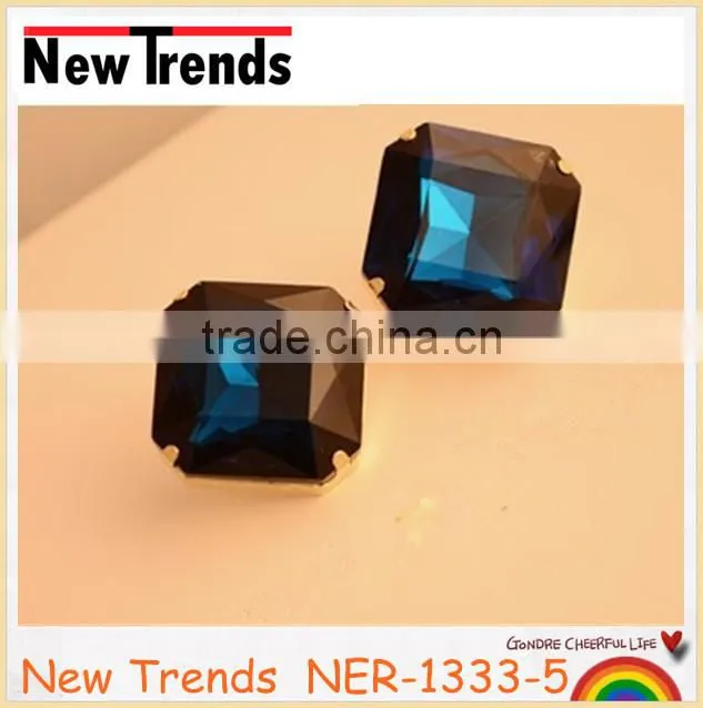 Fashion imitation jewelry crystal fashion square earring
