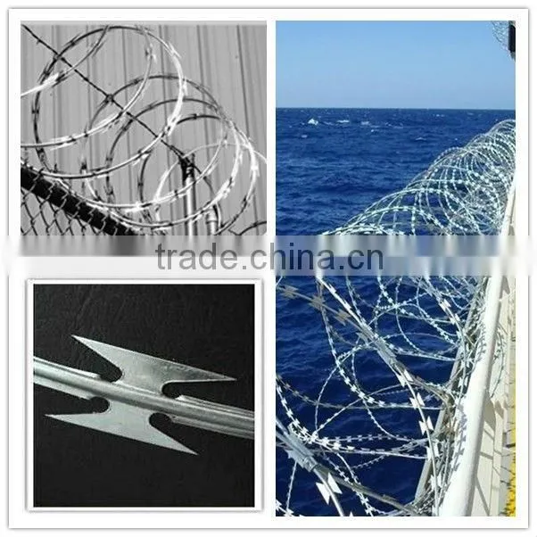2014 Hot-dipped Galvanized Razor Barbed Wire Mesh Fence,Sharp Razor Barbed Wire,Razor Barbed Wire