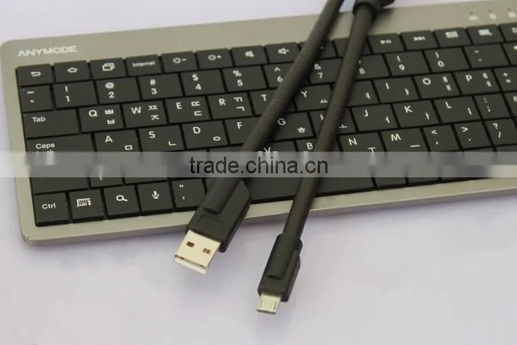25/45/60cm Flexible Metal Micro USB Data Sync Charger Stand Holder Cable for Android phone Samsung iphone