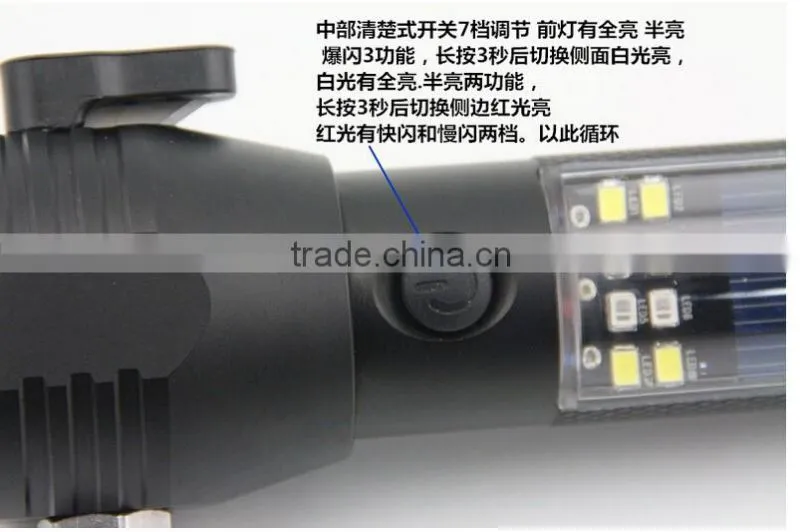 Factory wholesale multifunctional solar led flashlight