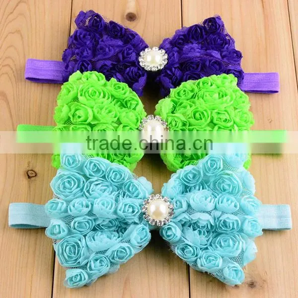 bow top elastic baby hair accessories headbands