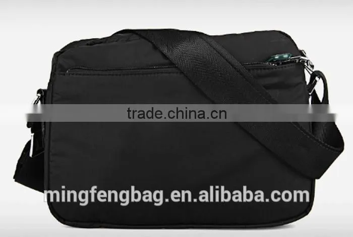 Costom Fashionable Nylon Oxford and Canvas Fabric Cross Strap Single Shoulder Messenger Bag for Men