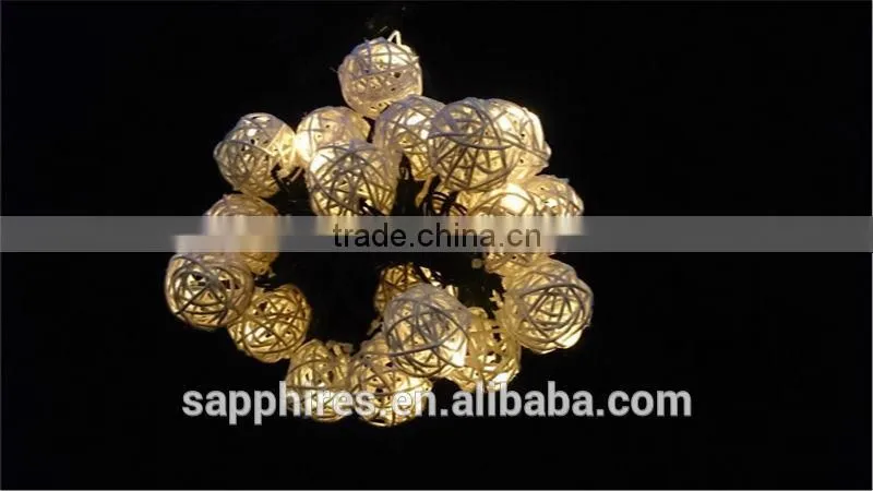 20L led solar string light with pendants--colorful sepa takraw