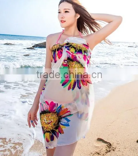 Beach Chiffon Wrap hawaiian Sarong Skirt Bikini Cover up Scarf
