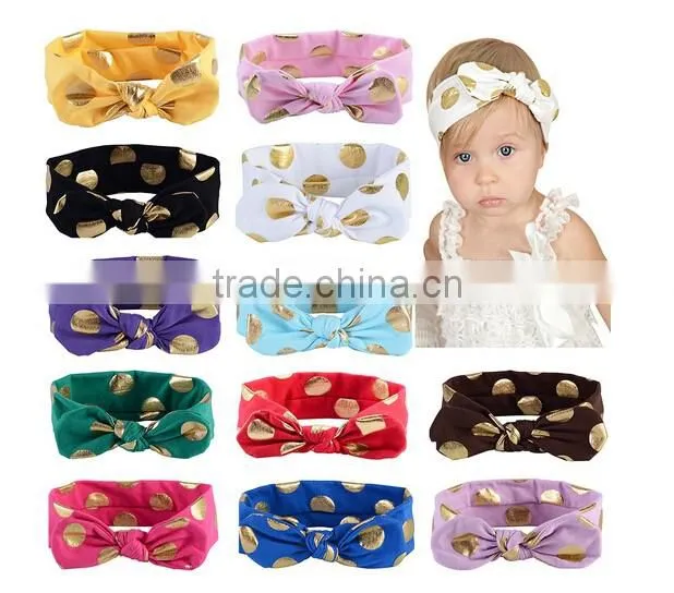 Baby Girl Toddler Sequined Bow Head Wrap Hair Band Striped Turban Headband