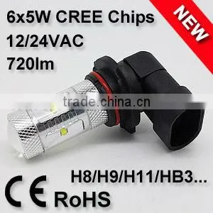 2013 Top Selling High power 10W CREE H4/H7/H8/H9/H11/H10/9005/9006/H16/P13 Car LED light