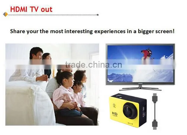 5MP sensor 170 degree wide angle Burst wireless sport camera for extreme sports