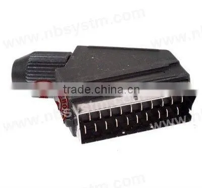 21pin Scart plug male/solder type for DIY