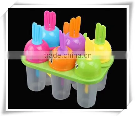 Wholesale 6pcs DIY home cute plastic ice cream mould ic005