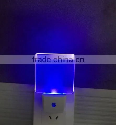 Sensor LED night light lamp 0.5W blue led, clear panel