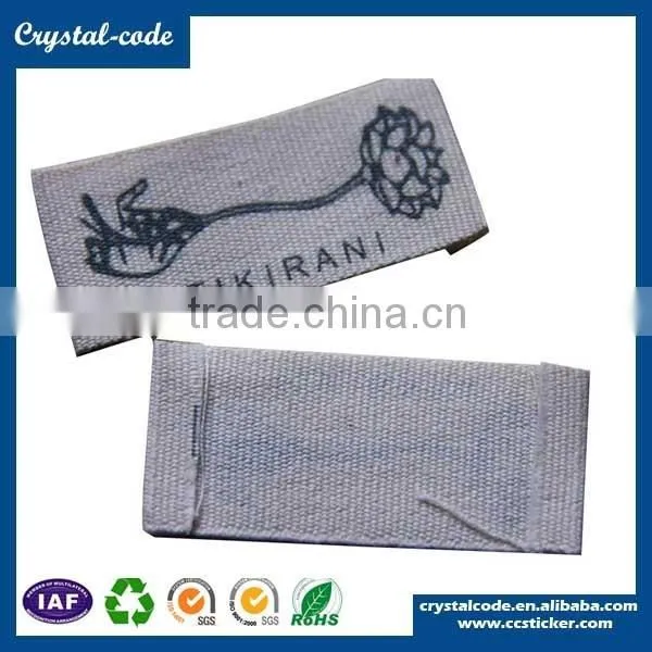 Wholesale cotton sticker blank self adhesive fabric label