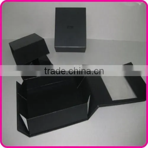 White Custom Paper Cardboard Box With Window And Handle