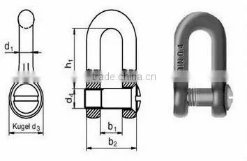 Shackle DIN 82101 Form A B C