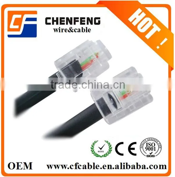 2 cores Flat Telephone cable Copper manufactory
