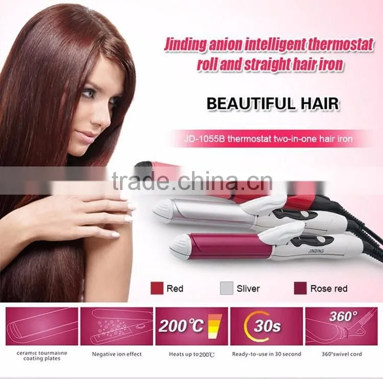 JINDING Home Professional Hair Iron Clip Hair Crimper Hair Straightener