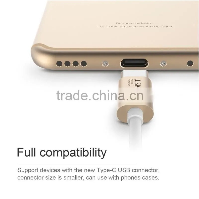 Original Wsken Rich Color Aluminum Shell Not Fade Type C Metal Data Cable Charger Cable For Type-C 3.0