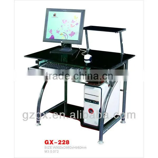 GX-307 Glass office table with screen