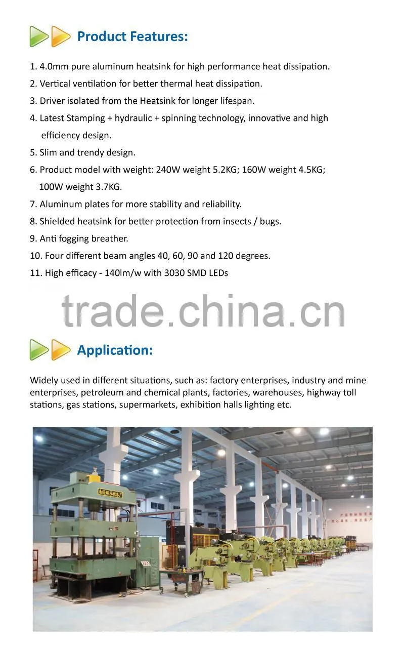 Profession Industrial Lighting UFO LED High Bay Light 80W