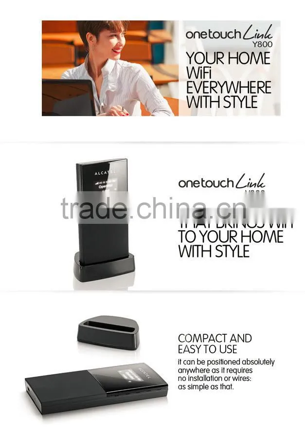 Original Unlock LTE FDD hot selling OneTouch with 4g lte wireless router Alcatel Y800 Mobile WiFi on 2015