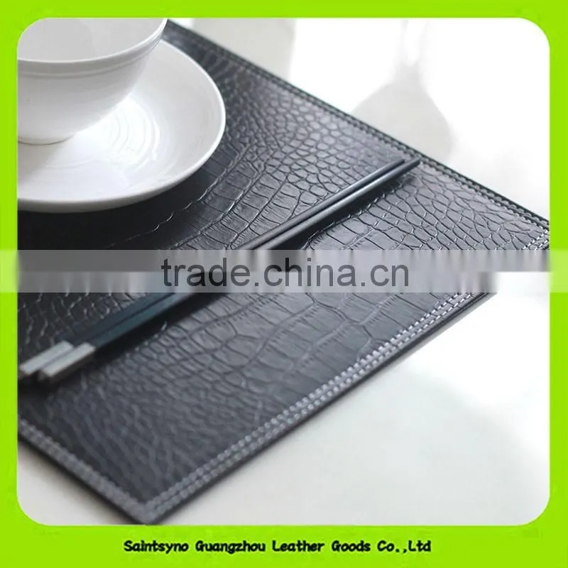 Classic 100% Reversible Leather Coaster Heat Resistant Leather Placemat 16018