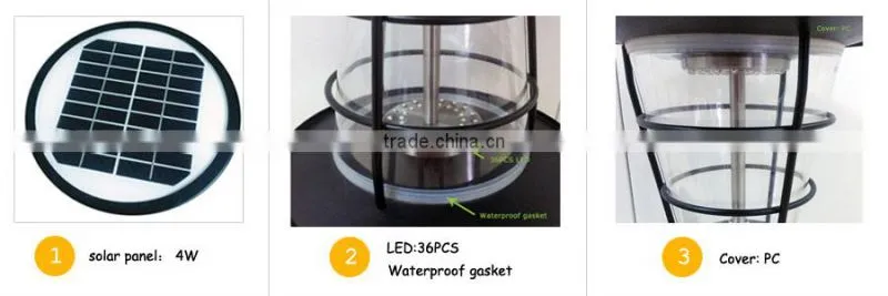 Easy installing led solar wall light solar garden light (JR-2602)