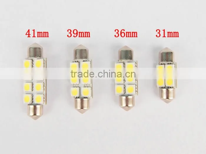 41MM 9SMD 5050 car interior led festoon dome light quality warranty blue/red/white/yellow/green festoon dome lighting