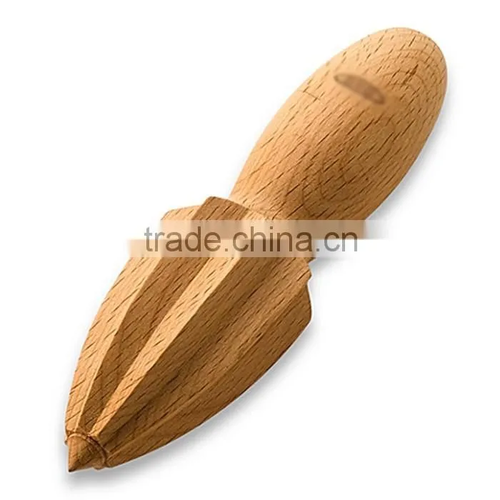 Factory customized unfinished wooden reamer,simple handy wooden lemon reamer