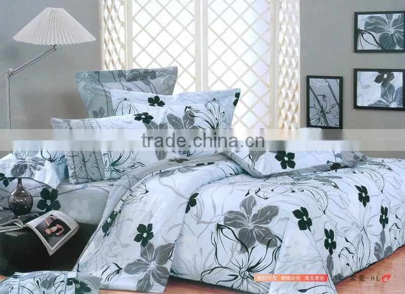 100% cotton Canada Bed Linen Duvet Cover Set/nice print bed cover set