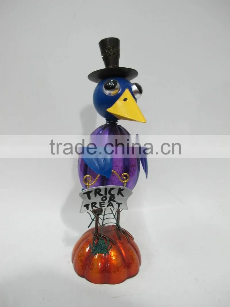 metal halloween glitter spider candle holder for halloween decoration
