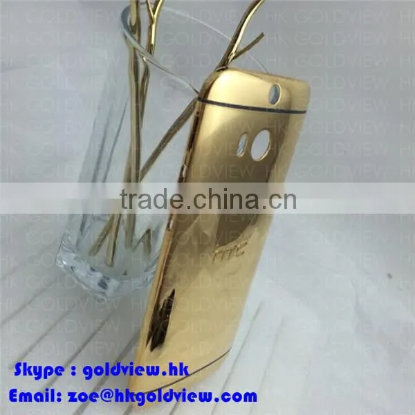 24k 24kt 24ct gold sticker for htc one m8 ,for htc gold back cover