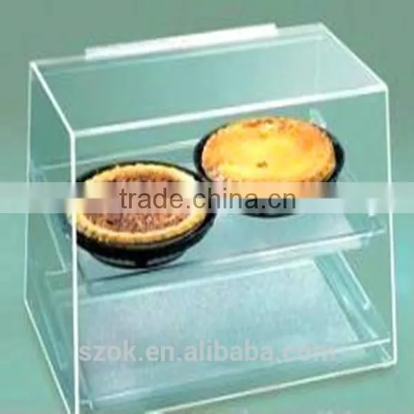 high level luxury acrylic egg tart display box for baking shop promotional