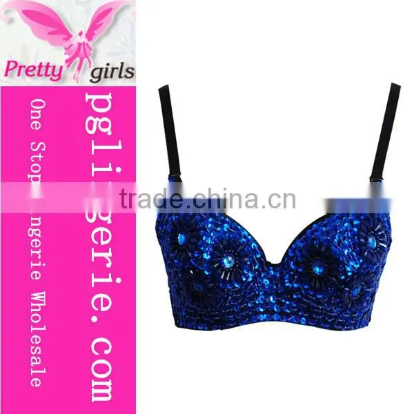 Sexy Ladies Bra Studs Punk Push-Up Bra Spikes